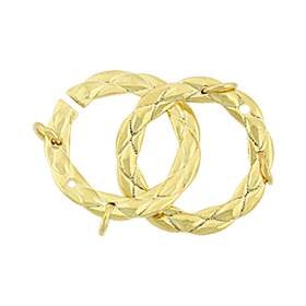 vermeil 18mm multi-row twists interlock clasp