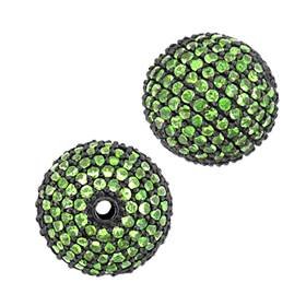 14kw 2.15cts 12mm tsavorite ball bead