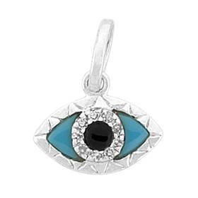 14kw 12mm 5pts/16pcs turquoise evil eye charm