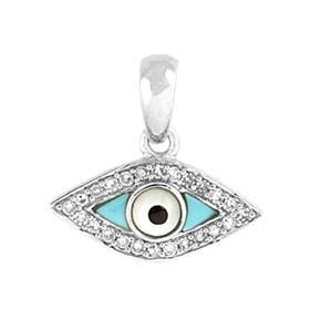 14kw 13x7mm 7pts/24pcs turquoise eye charm