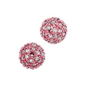 rose gold vermeil 8mm cubic zirconia ball bead