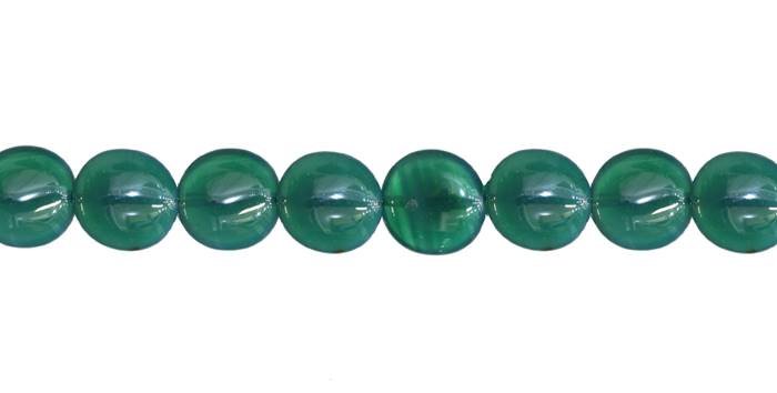 Green Agate Round Shape Gemstones