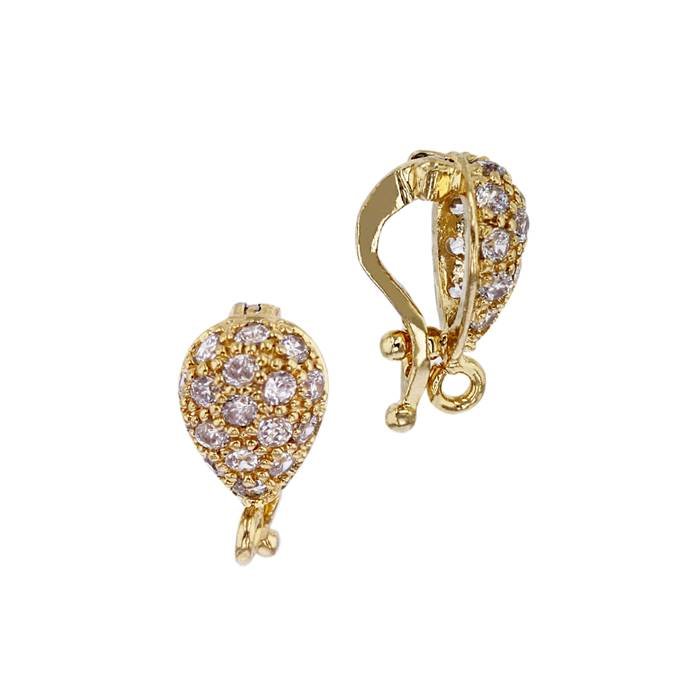 Gold Vermeil Cubic Zirconia Pear Shape Enhancer