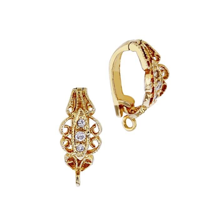 Gold Vermeil Cubic Zirconia Enhancer