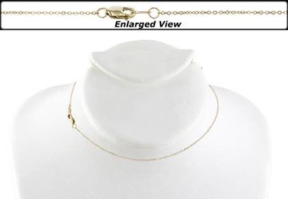 14K Ready to Wear 1.2mm Flat Round Cable Chain Necklace