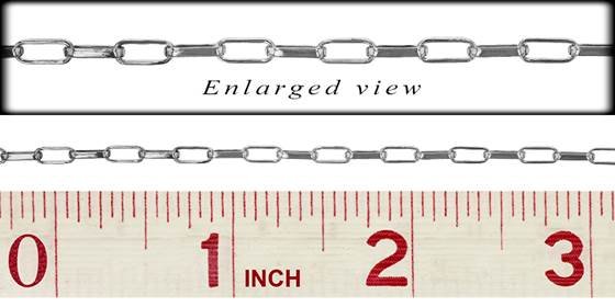 ss 2.5x5mm chain width elongated belcher rolo chain