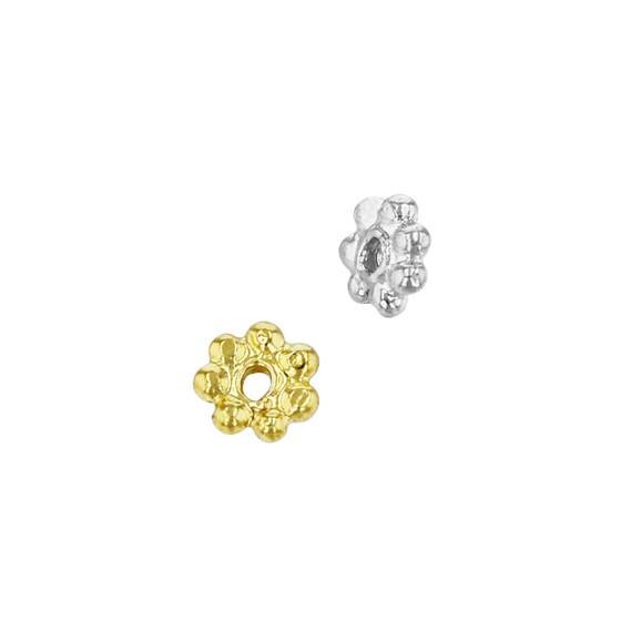 20K Handmade Daisy Hexagon Bead Spacer