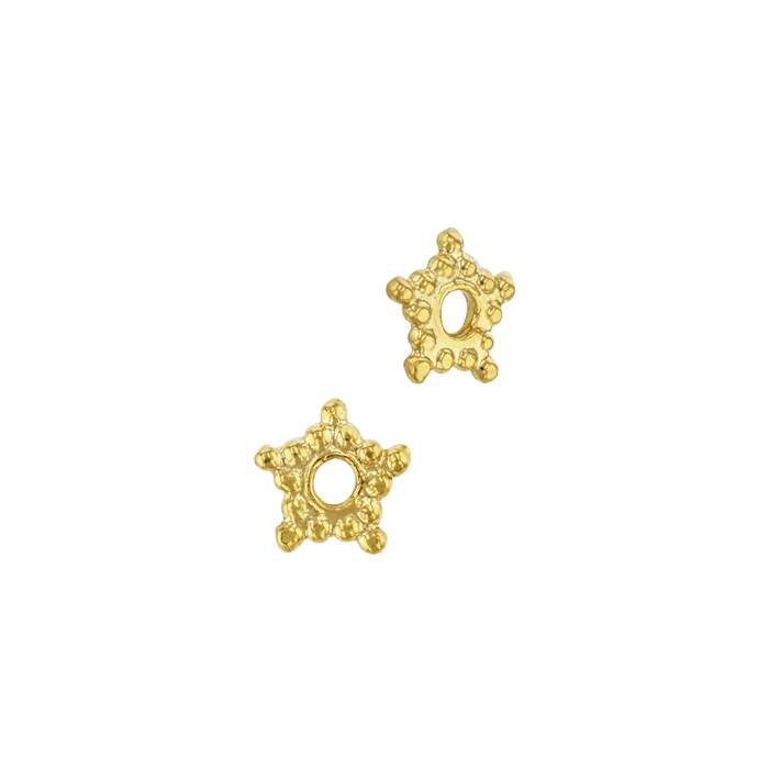 20ky 5mm handmade star shaped spacer bead