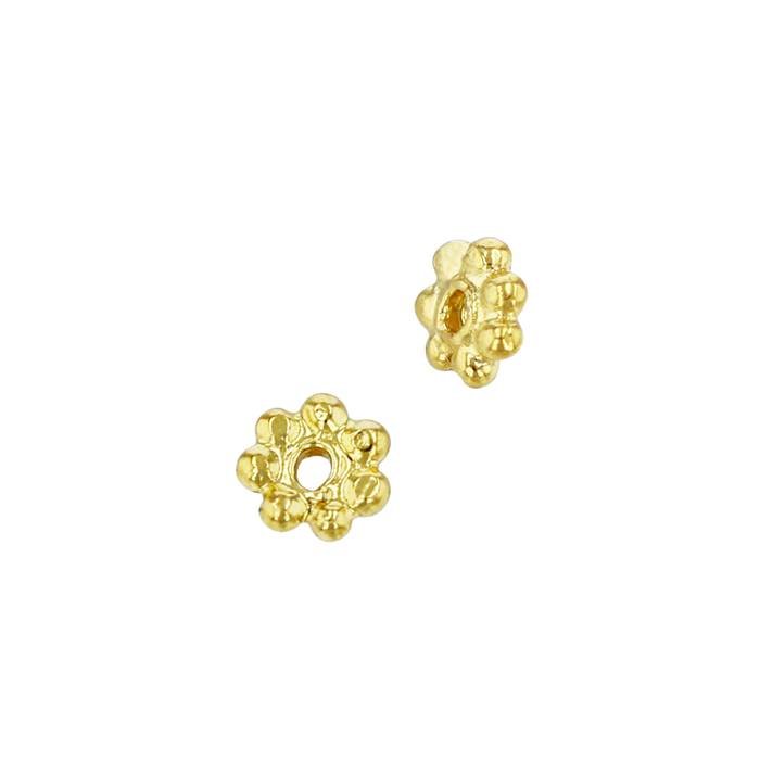 20ky 3.5mm handmade daisy hexagon spacer bead