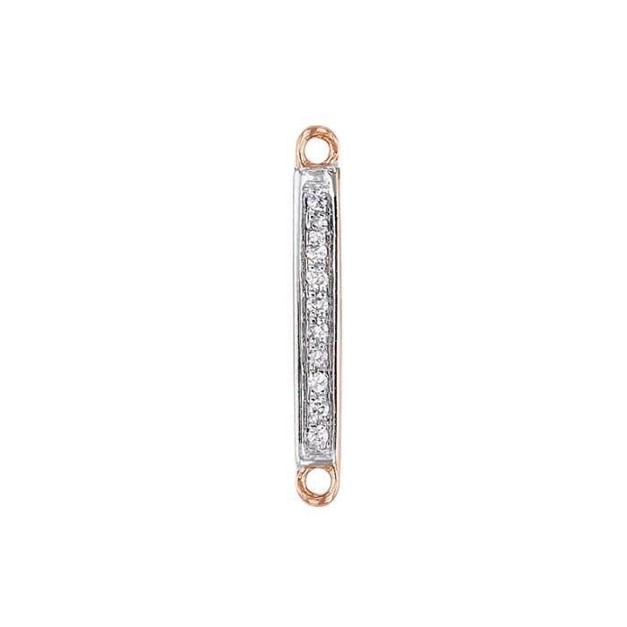 14kr 15x2mm diamond bar connector