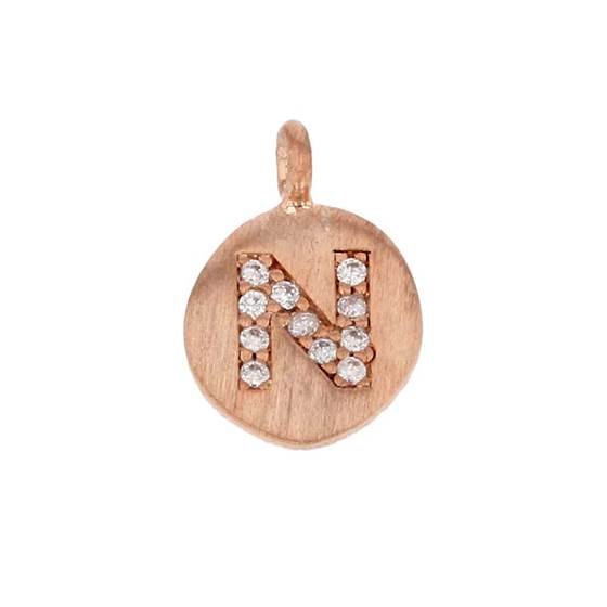 8mm disc cubic zirconia initial n charm