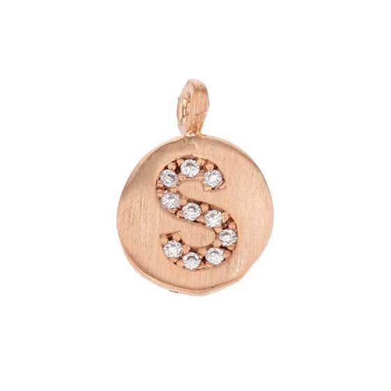 8mm disc cubic zirconia initial s charm