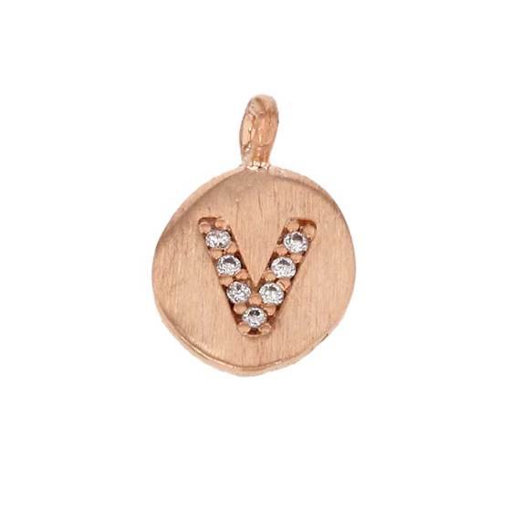 8mm disc cubic zirconia initial v charm