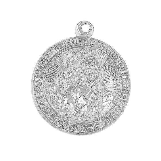 ss 22mm st christopher charm