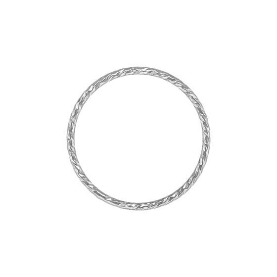 ss size6 1.0mm thick sparkle stacking ring