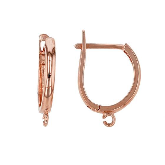 18kr 10mm leverback earring with open ring