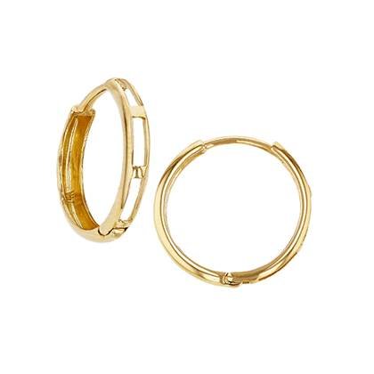 18K 3mm Thick Huggie Hoop Earring