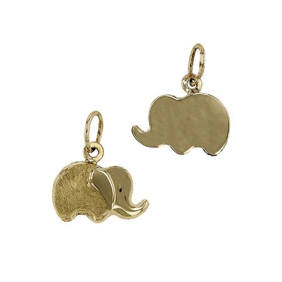 14ky 8mm elephant charm