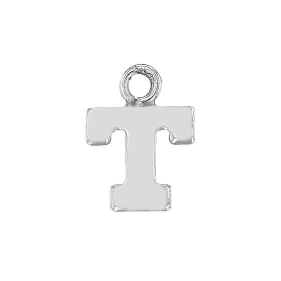 ss 8mm block style letter t charm