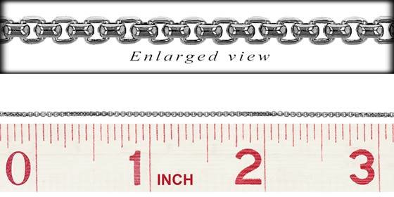 ss-ox 1.25mm chain width round box chain