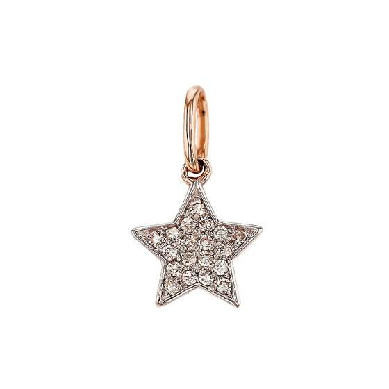 14kr 7.5mm diamond diamond star charm