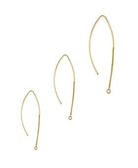 Gold Filled Earwire With Dangling 1.0mm Box Cable  Chain