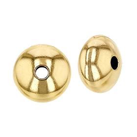 14K Smooth Saucer Bead