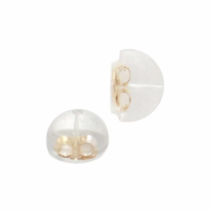 14ky 6mm 0.5-0.85mm hole silicon earring back