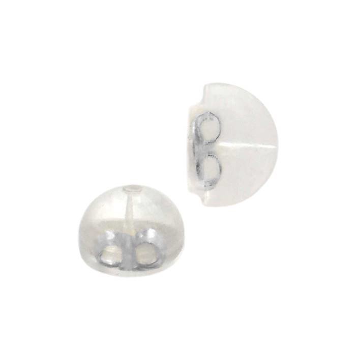 14kw 6mm 0.5-0.85mm hole silicon earring back