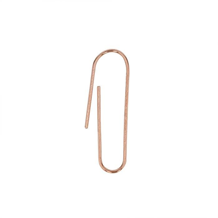 14kr 25x6mm paper clip earwire earring