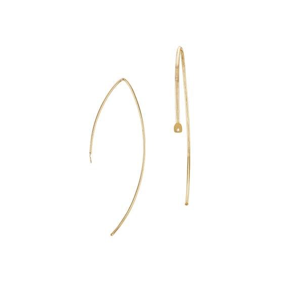 gf 12x28mm v shape flat end earwire with hole