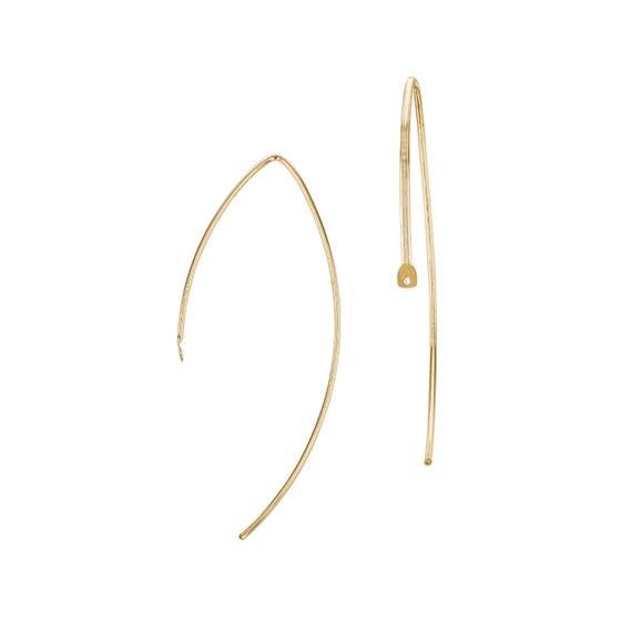 gf 17x44mm v shape flat end earwire with hole