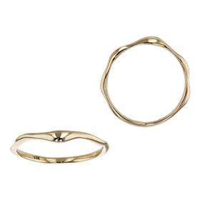 14K Hammered Stacking Ring