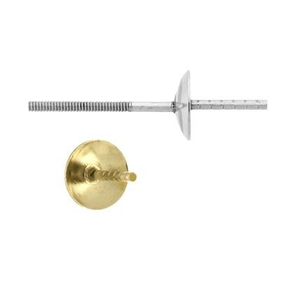 14K SCREW POST PEARL STUD EARRINGS 4818-14K