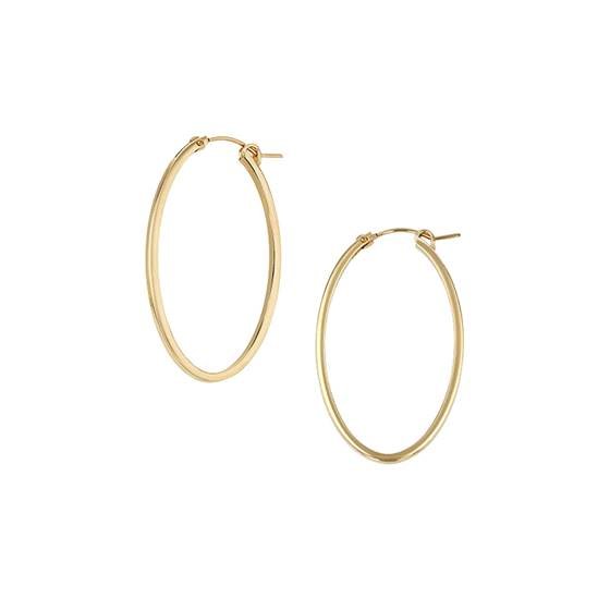 gf 24mm square tubing oval earring