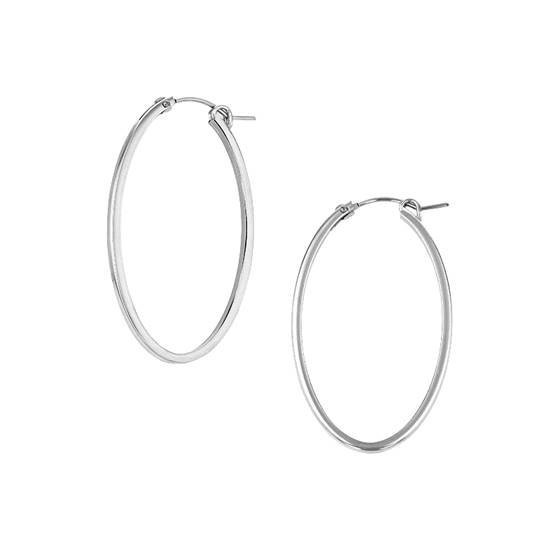 ss 34mm square tubing oval earring