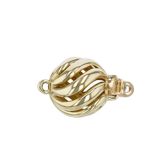 14ky 10mm spiral ball clasp