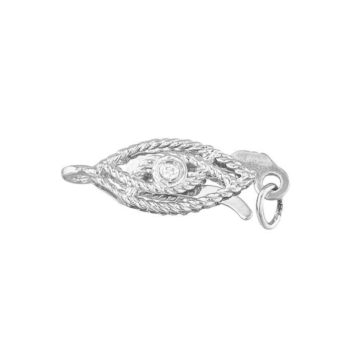 14kw 15x5mm diamond fish hook clasp