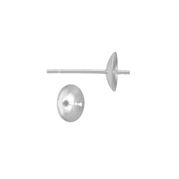 14kw 4mm cup pearl stud earring