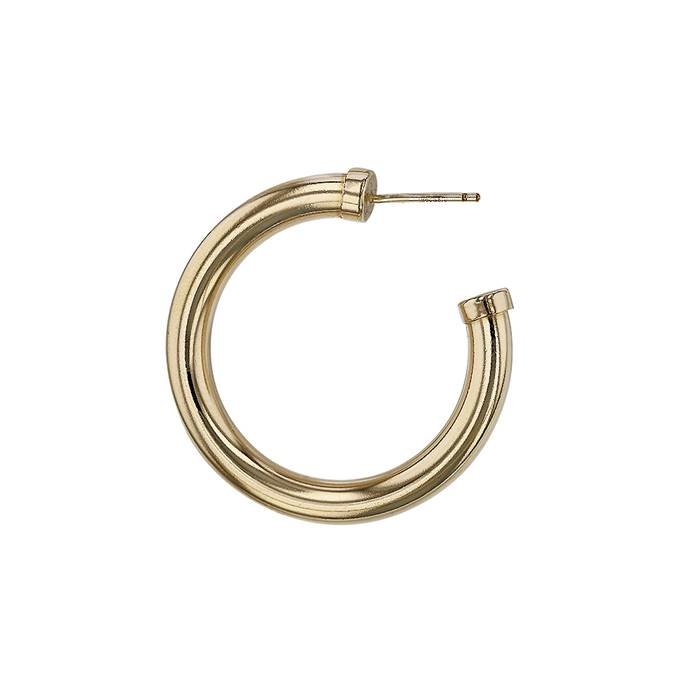 gf 30x5mm hoop earring with post