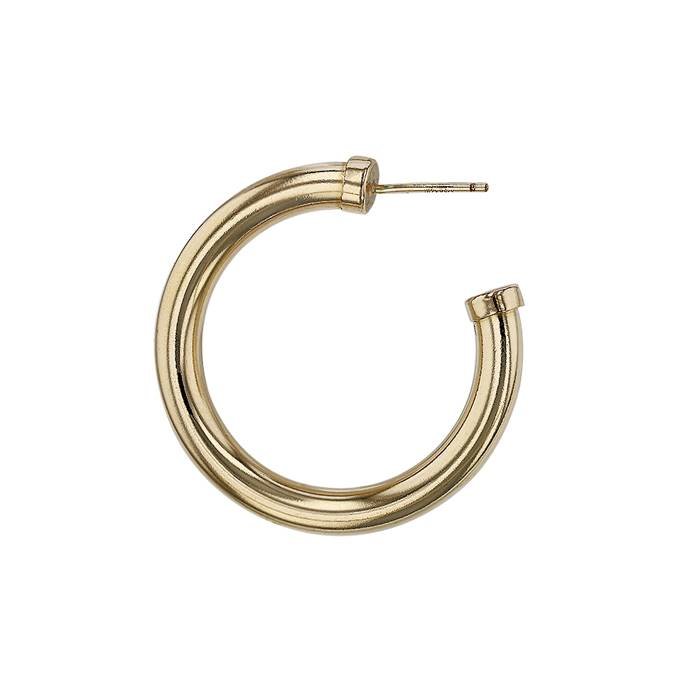 gf 40x5mm hoop earring with post