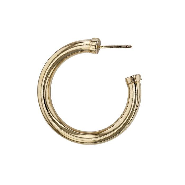 gf 50x5mm hoop earring with post