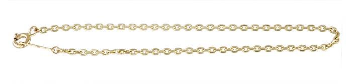 14ky 7 inches 1.2mm chain width drawn cable chain bracelet