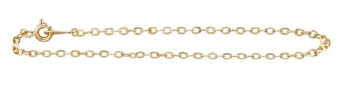 14ky 7 inches 1.9mm chain width flat cable chain bracelet