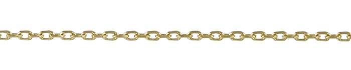 14K Gold Chain Diamond Cut Drawn Cable Chain