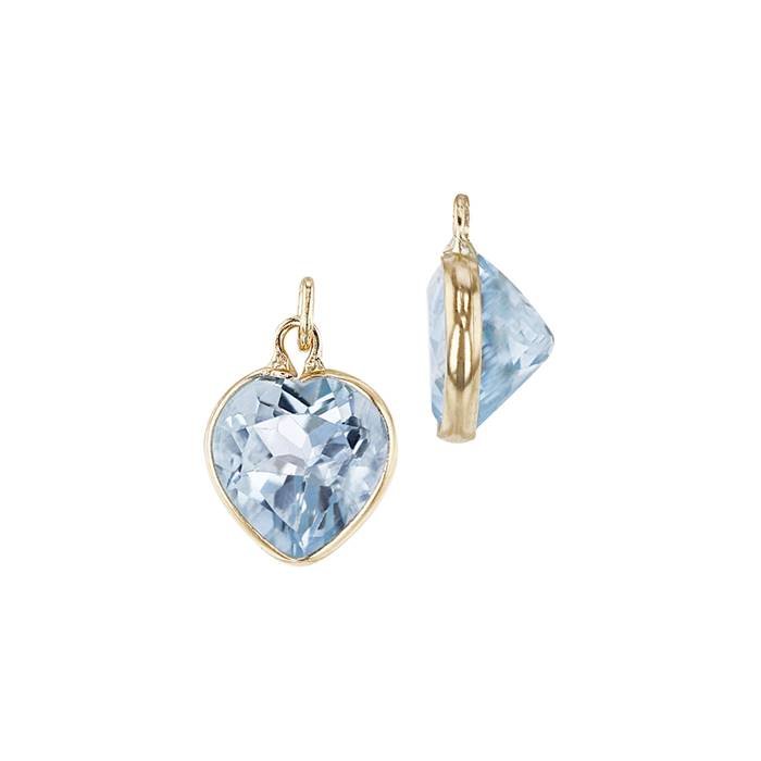 14ky 5mm heart blue topaz charm december birthstone