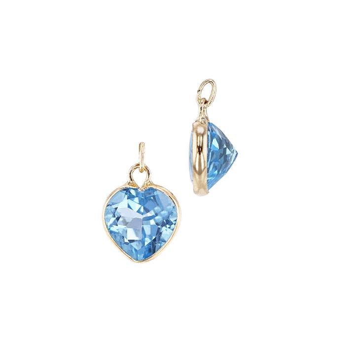 14ky 4mm heart swiss blue topaz charm november birthstone