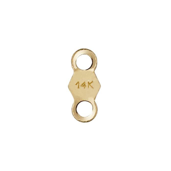 14ky 7.5x3.5mm closed ring chain tag