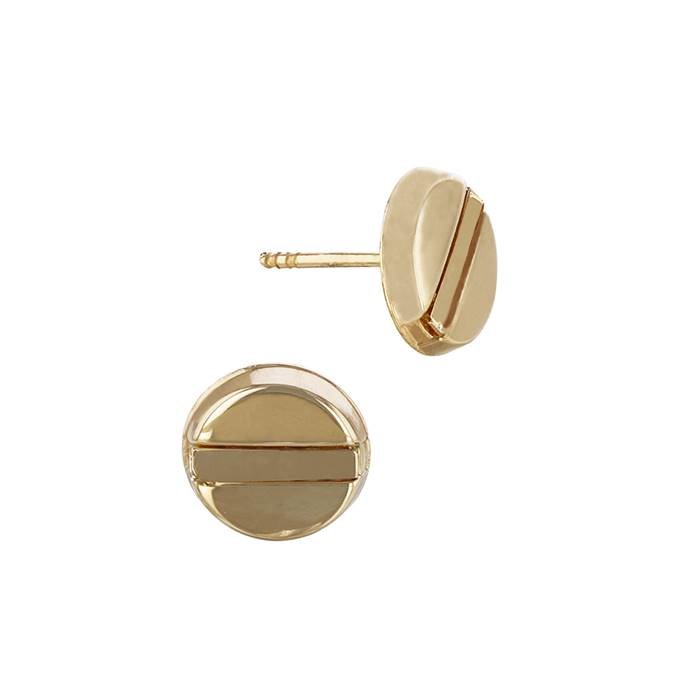 14K Screw Top Stud Earring