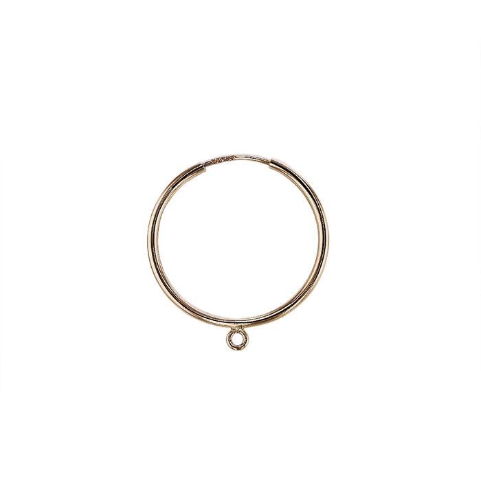 gf 9.5mm endless hoop earring with 1 ring